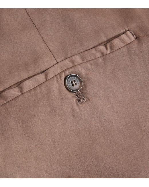 Paul & Shark Gray Cotton-Silk-Blend Straight Chinos for men