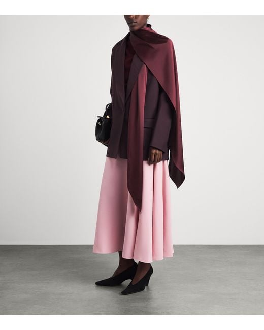 Roksanda Purple Wool Scarf-Tie Isabel Blazer