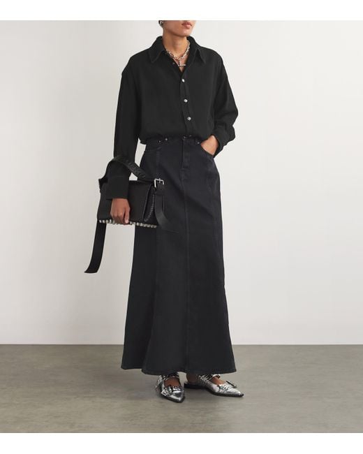 Haikure Black Denim Maxi Dress