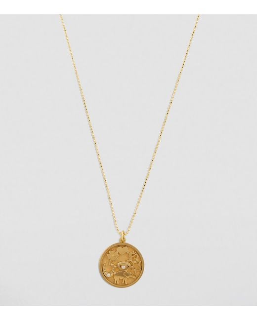 Jennifer Meyer Metallic And Diamond Good Luck Necklace