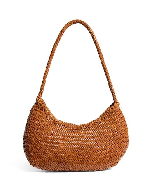 Dragon Diffusion Leather Nova Luna Shoulder Bag in Brown | Lyst