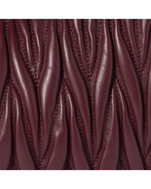 Miu Miu Purple Matelassé Leather Wander Top-Handle Bag