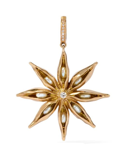 Annoushka Metallic And Diamond Mythology Star Anise Charm Pendant