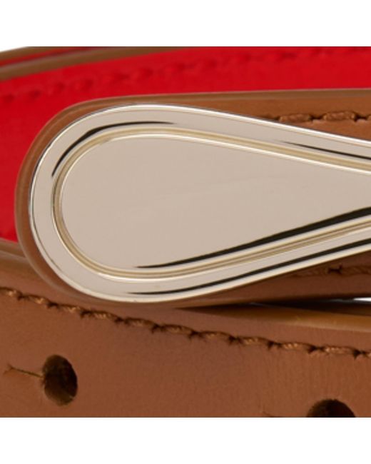 Christian Louboutin Brown Bettina Leather Reversible Belt
