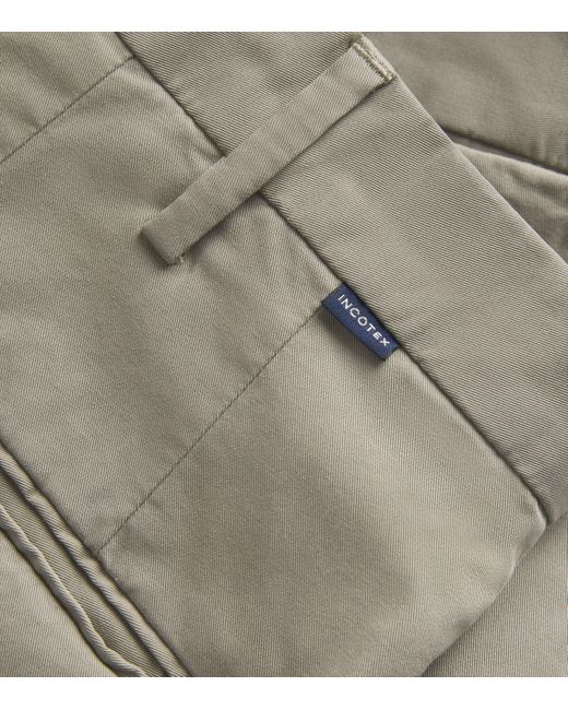 Slowear Gray Cotton Royal Batavia Slim Chinos for men