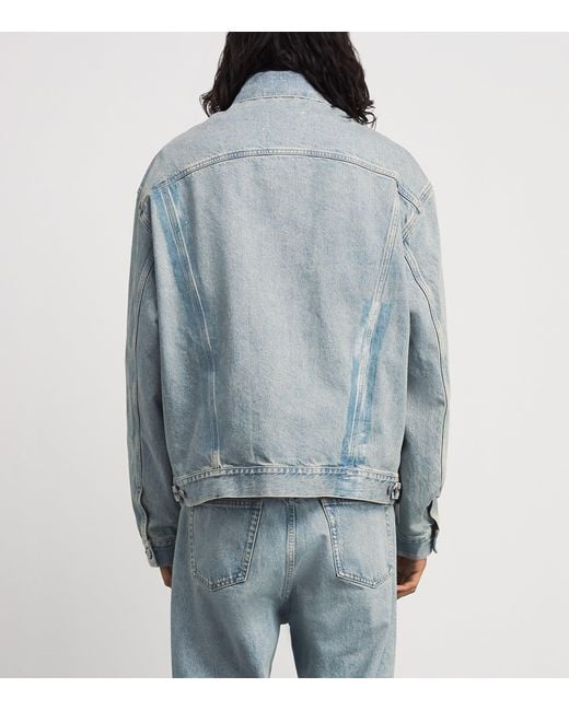 Maison Margiela Blue Distressed Denim Jacket for men