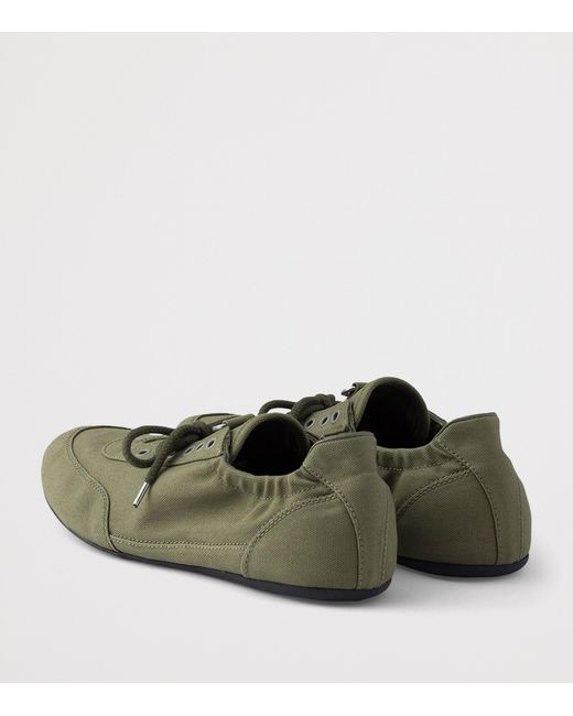 Prada Green Canvas Collapse Sneakers for men