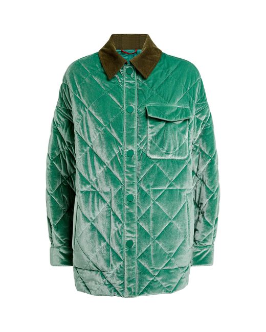 MAX&Co. Green Velvet Quilted Jacket