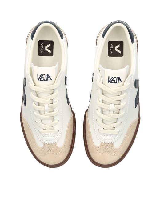 Veja White Volley Sneakers With Contrasting Inserts