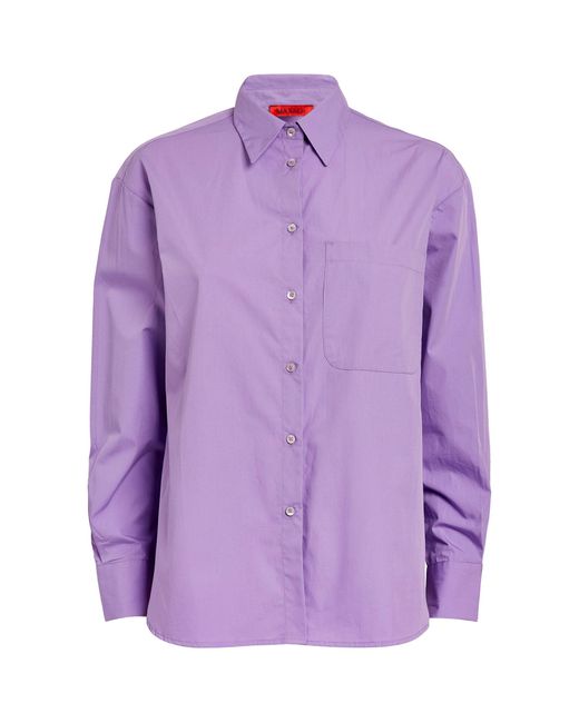 MAX&Co. Purple Cotton Shirt