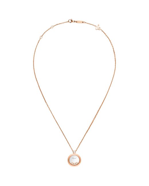 Chopard Metallic And Diamond Happy Diamonds Pendant