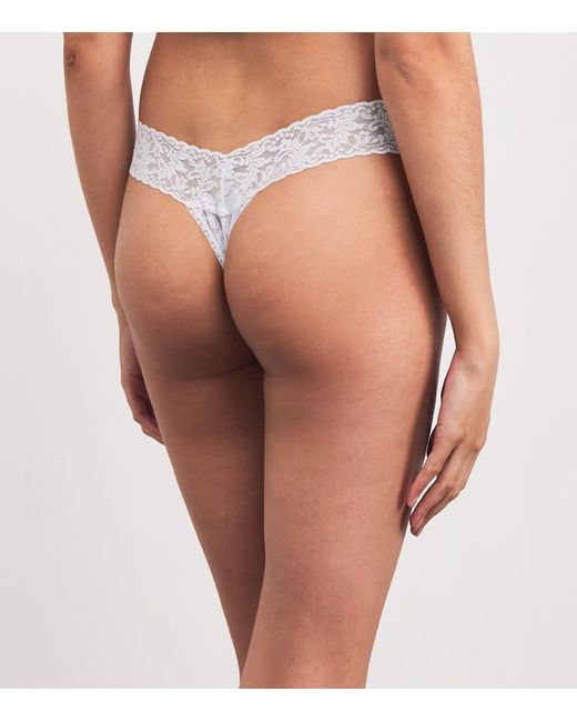 Hanky Panky White Lace Low-Rise Thong