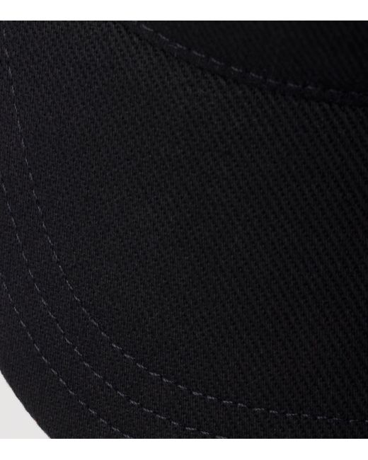 Prada Black Cotton Drill Baseball Cap for men