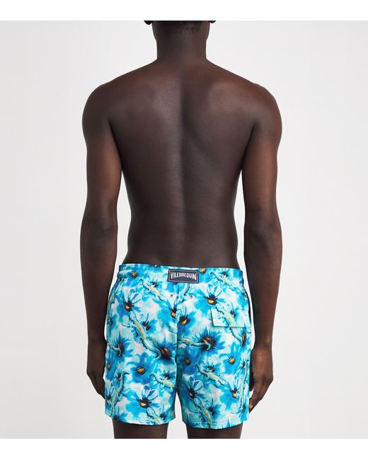 Vilebrequin Blue Poppies And Geckos Moorea Swim Shorts for men