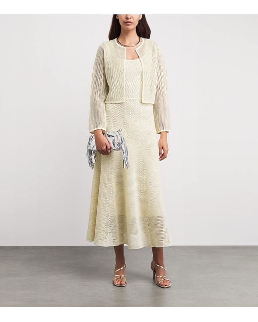 Maje Natural Embellished Maxi Dress