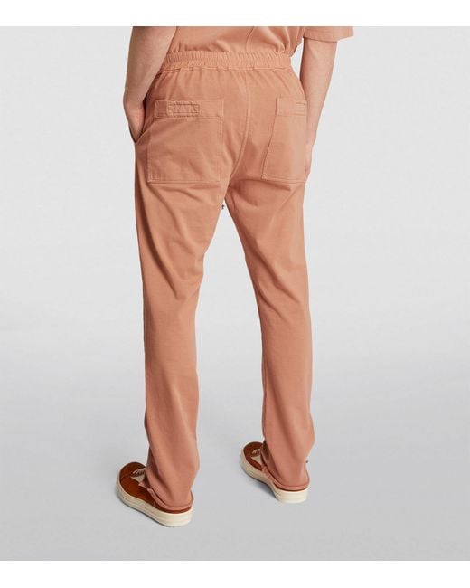 Rick Owens Pink Stretch-cotton Drawstring Sweatpants for men
