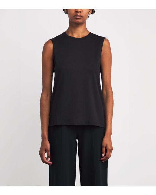 Joseph Black Cotton-Silk Tank Top
