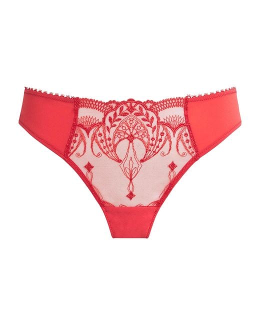 Maison Lejaby Pink Poesie Tanga Briefs