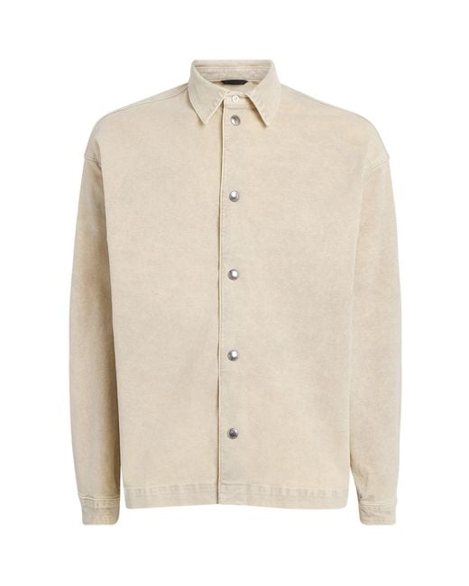 7 For All Mankind Natural Cotton-Blend Corduroy Shirt for men
