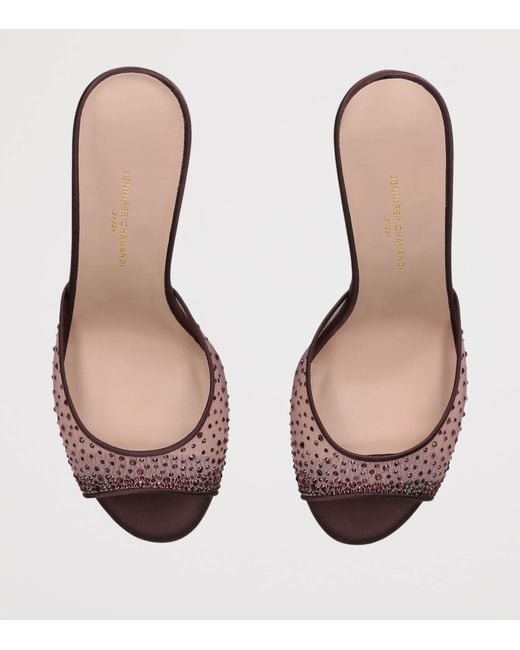 JENNIFER CHAMANDI Pink Lace Guido Mules 85