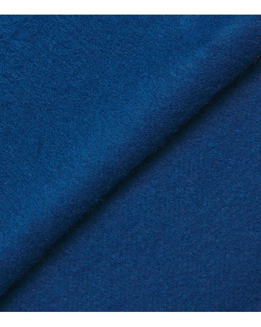 Johnstons Blue Natural Cashmere Scarf for men