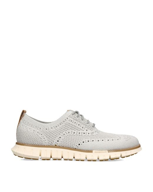 Cole Haan White Zerøgrand Stitchlite Oxford Shoes for men