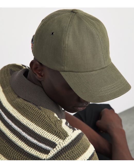 Paul Smith Green Linen Cap for men