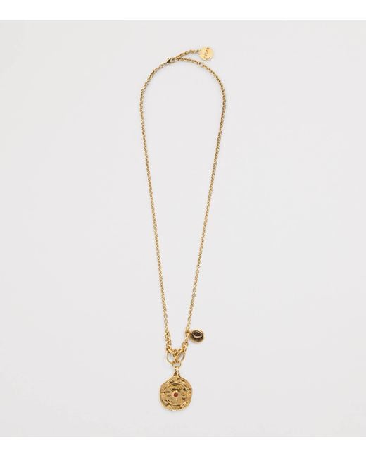 Chloé Metallic Medals Pendant Necklace