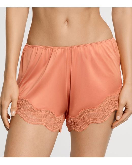 Hanro Orange Cira Pyjama Shorts
