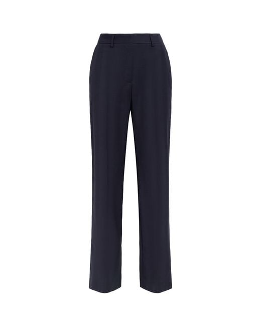 Blazé Milano Blue Virgin Wool Check Lundy Tailored Trousers