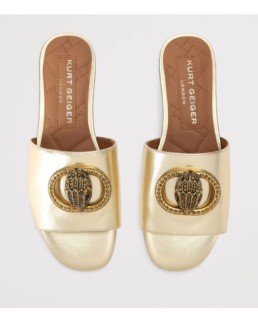 Kurt Geiger Natural Leather Chelsea Flat Sandals