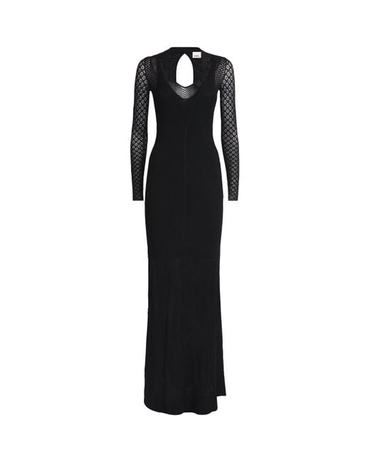Isabel Marant Black Knitted Florie Maxi Dress