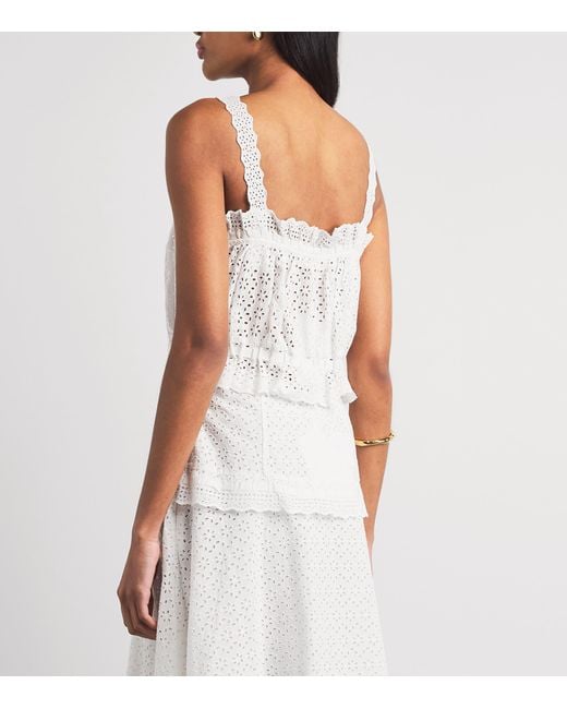 Ulla Johnson White Broderie Anglaise Isola Top