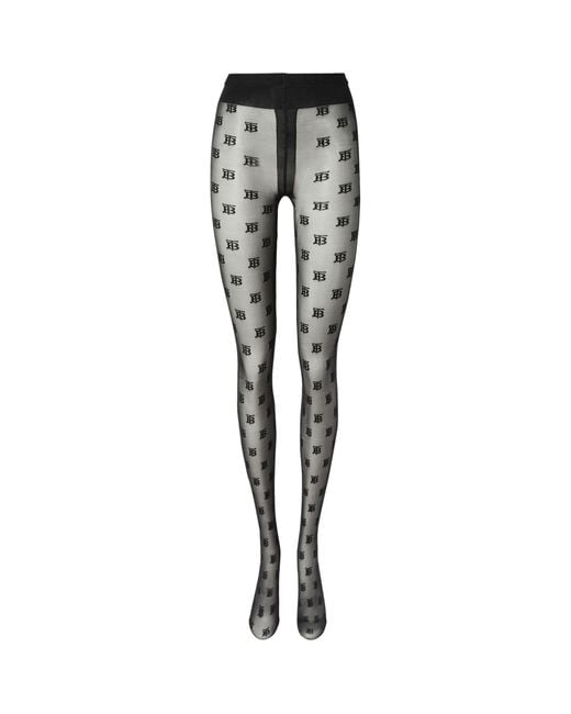 Burberry Black Monogram Motif Tights