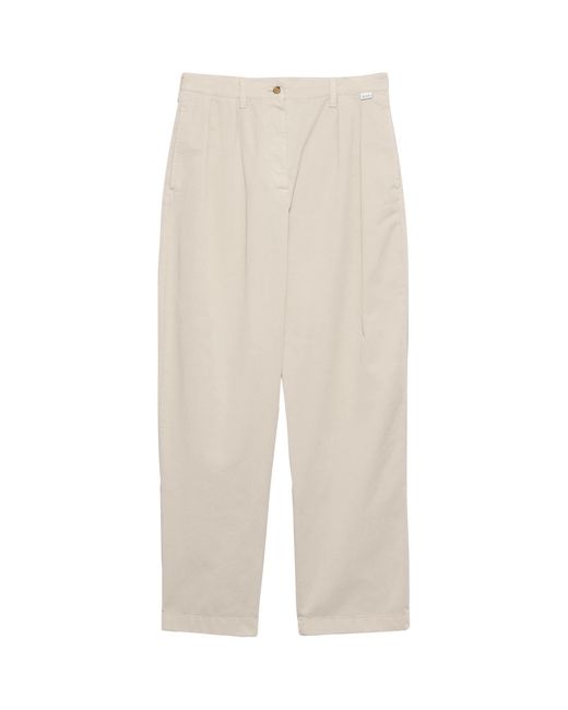 Prada White Cotton Gabardine Wide-Leg Trousers for men