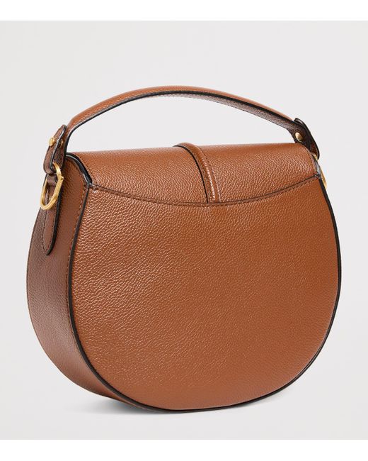 DeMellier London Brown Small Leather Siena Saddle Bag