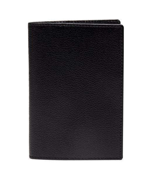 Ettinger Black Leather Capra Passport Case for men