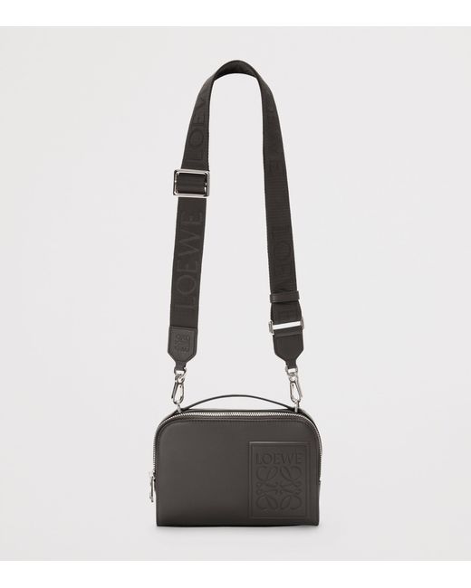 Loewe Black Mini Leather Patch Camera Bag for men