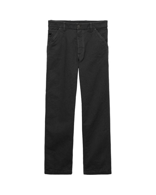 Prada Black Cotton Straight-Leg Triangle Jeans for men