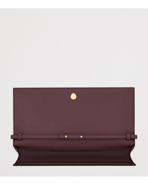 Saint Laurent Purple Kate Clutch On Chain Bag