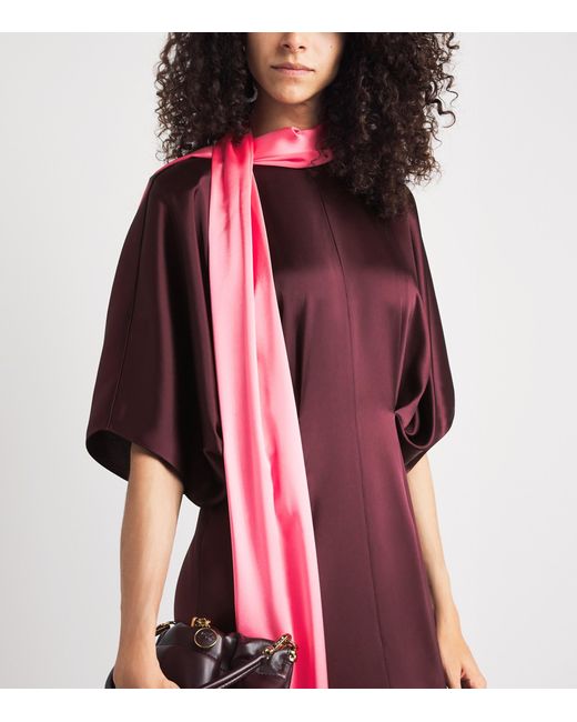 Roksanda Red Satin Sami Scarf Maxi Dress