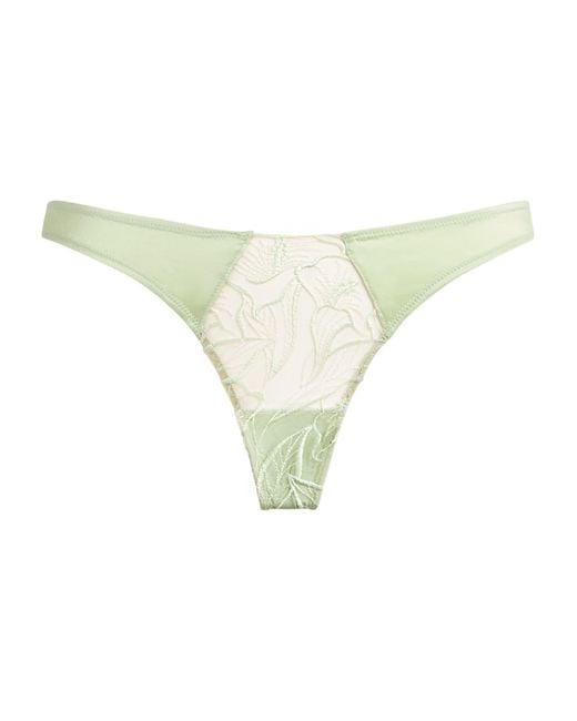 Kiki de Montparnasse Green Lace Calla Lily Briefs
