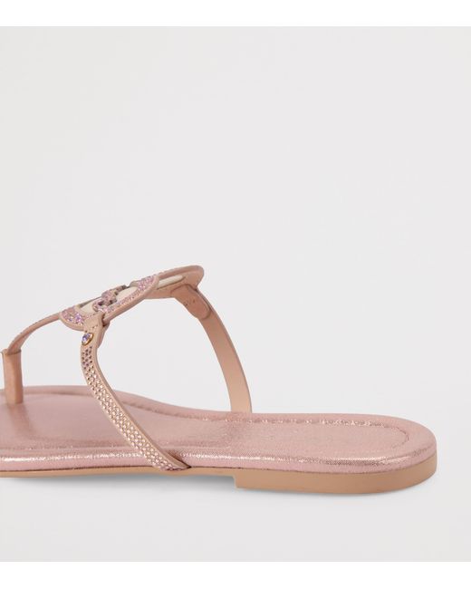 Kurt Geiger Pink Leather Heart T-Bar Sandals