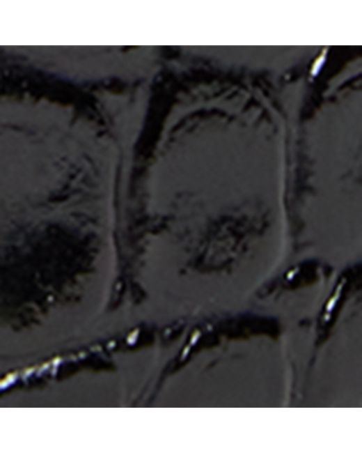 Emporio Armani Black Leather Crocodile-Embossed Plate Belt for men