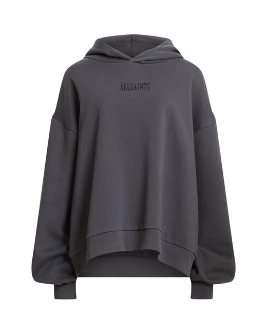 AllSaints Gray Embroidered Rihan Hoodie