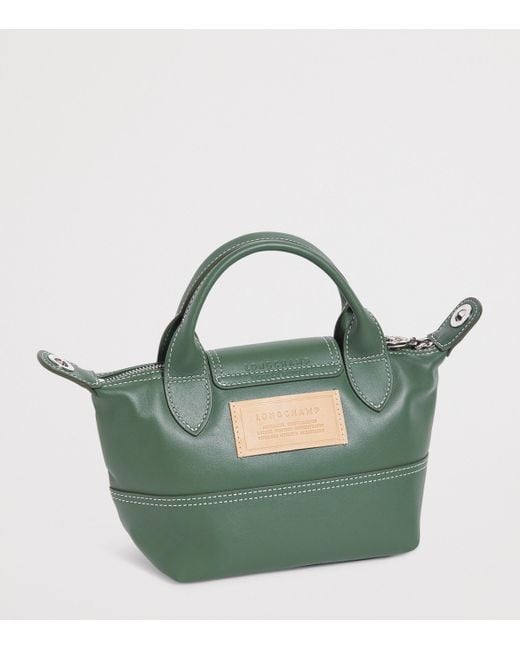 Longchamp Green Extra-Small Leather Le Pliage Xtra Top-Handle Bag