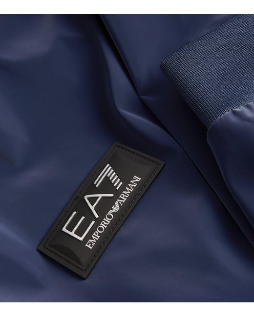 EA7 Blue Harrington Zip-up Jacket for men