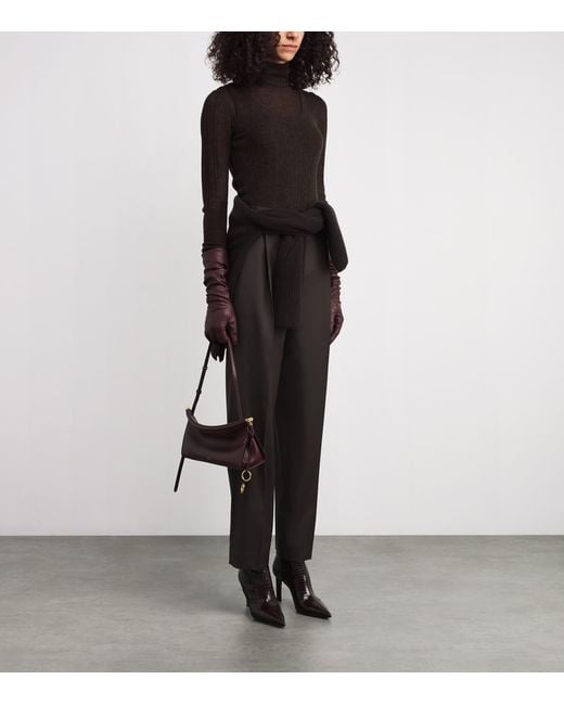 Joseph Black Wool-Blend Molony Rollneck Sweater