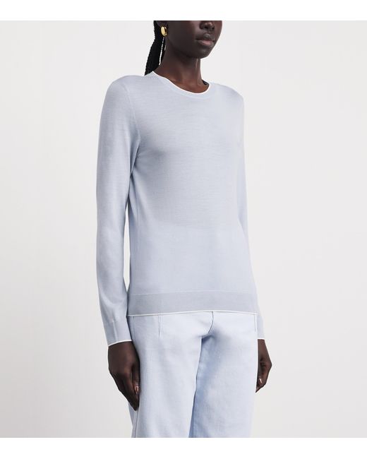 Eleventy Blue Wool Crew-Neck Sweater