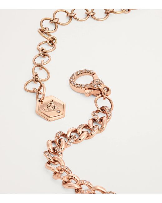 SHAY Metallic Diamond And Ruby Link Choker